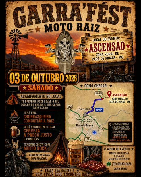 Cartaz: Garra'Fest Moto Raiz