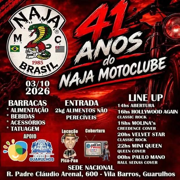 Cartaz: 41 Anos do Naja Motoclube