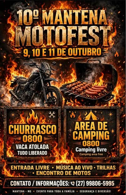 Cartaz: 10º Mantena Motofest