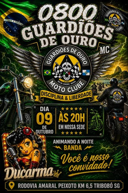 Cartaz: 0800 Guardiões de Ouro MC