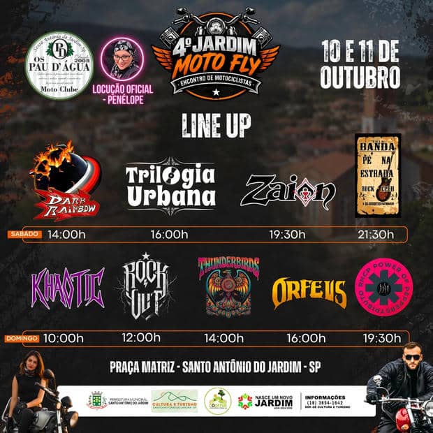 Cartaz: 4º Jardim Moto Fly - 18 Anos Os Pau D'Água Moto Clube