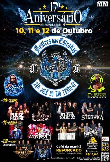 Cartaz: 17º Aniversário - Mestres das Estradas M.C.