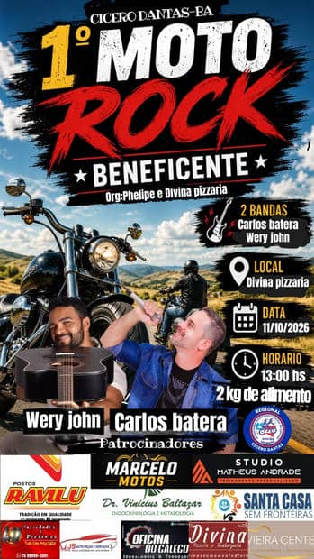 Cartaz: 1º Moto Rock Beneficente