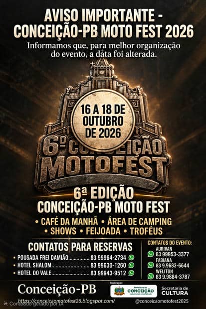 Cartaz: 6º Conceição Moto Fest