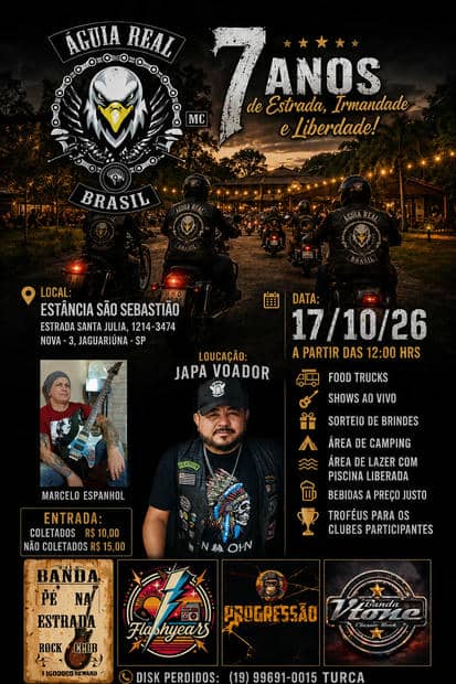 Cartaz: 7 Anos Águia Real MC