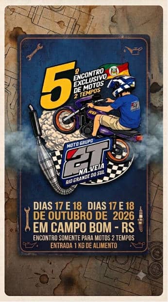 Cartaz: 5º Encontro Exclusivo de Motos 2 Tempos