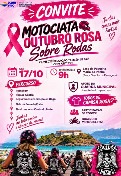 Cartaz: Motociata Outubro Rosa Sobre Rodas