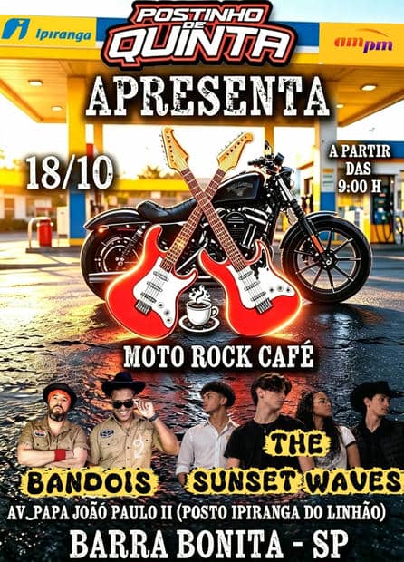 Cartaz: Postinho de Quinta - Moto Rock Café
