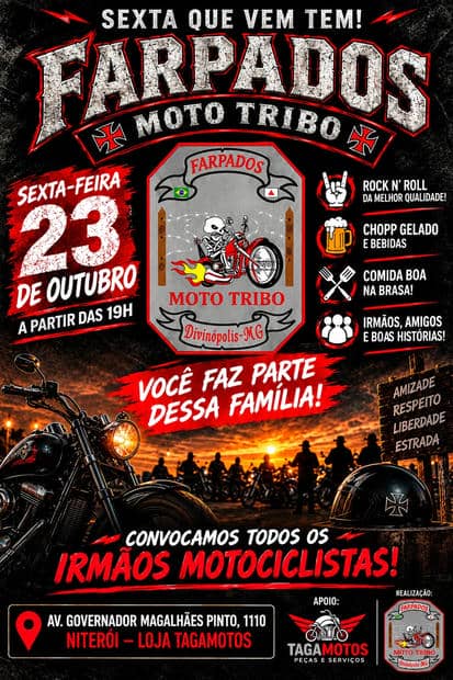Cartaz: Sexta dos Farpados Moto Tribo