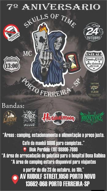 Cartaz: 7º Aniversário Skulls of Time MC