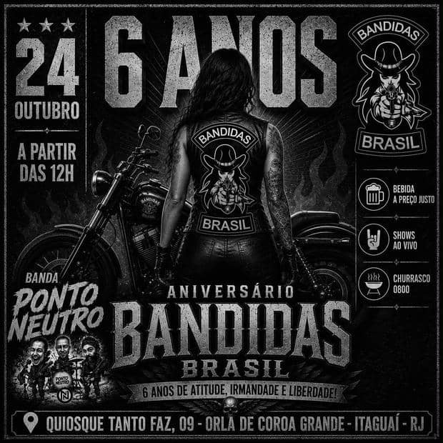 Cartaz: 6 Anos Bandidas Brasil