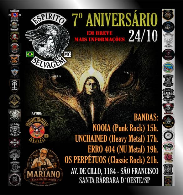 Cartaz: 7º Aniversário Espírito Selvagem MC