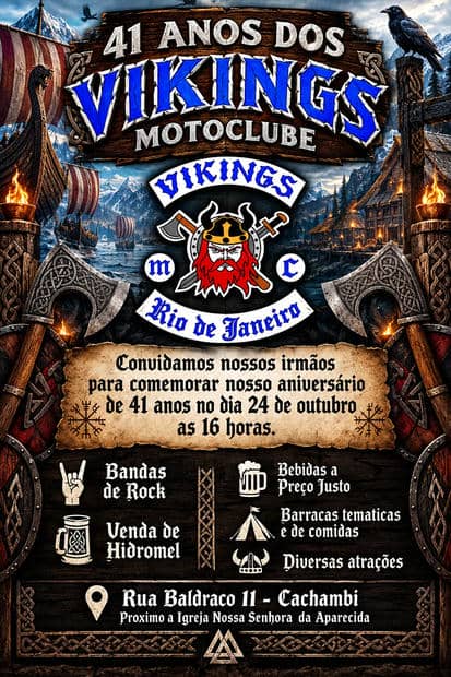 Cartaz: 41 Anos dos Vikings Motoclube
