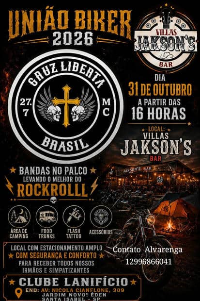 Cartaz: União Biker 2026 - Cruz Liberta MC