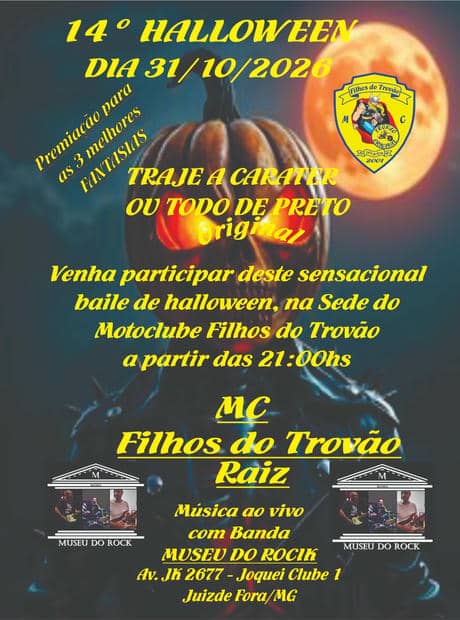 Cartaz: 14º Halloween MC Filhos do Trovão