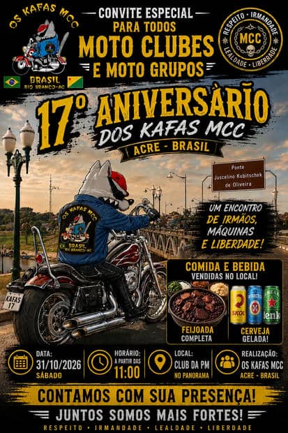 Cartaz: 17º Aniversário dos Kafas MCC