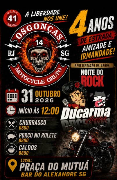 Cartaz: 4 Anos Osgonças Motocycle Grupo