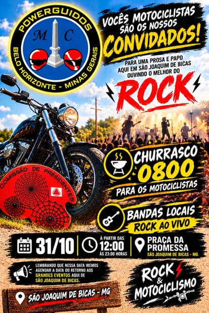 Cartaz: Rock & Motociclismo - Powerguidos MC