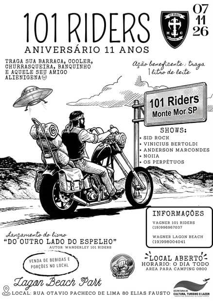 Cartaz: 101 Riders - Aniversário 11 Anos