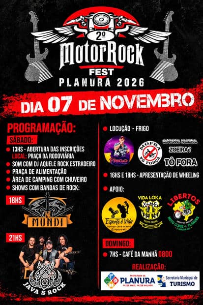 Cartaz do 2º MotorRock Fest Planura