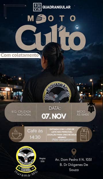 Cartaz: Moto Culto - Esquadrão Quadrangular