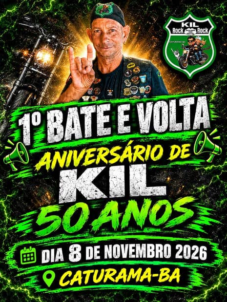 Cartaz: 1º Bate e Volta - Aniversário de Kil 50 Anos
