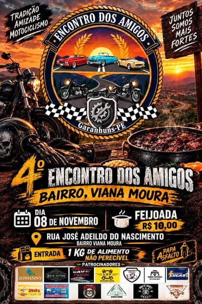 Cartaz: 4º Encontro dos Amigos - Garanhuns