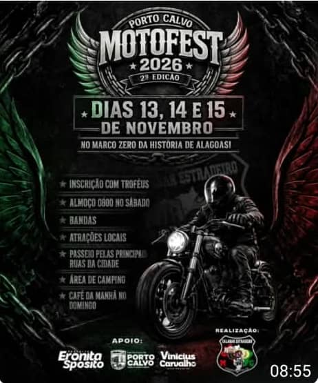 Cartaz: 2º Porto Calvo Motofest