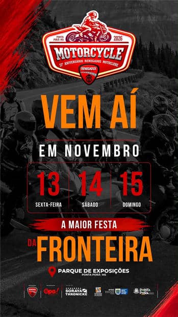 Cartaz: Motorcycle Ponta Porã - 17º Aniversário Renegados MC