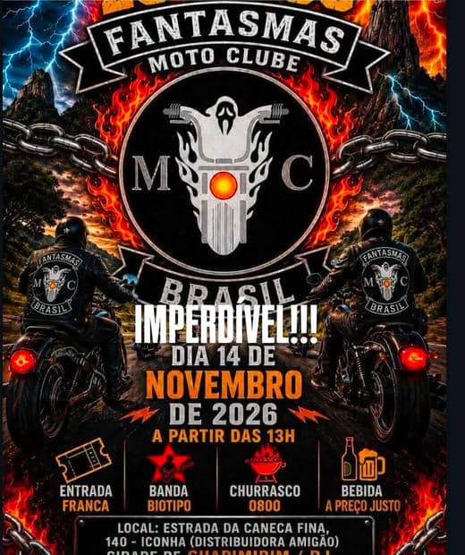 Cartaz: Encontro Fantasmas Moto Clube
