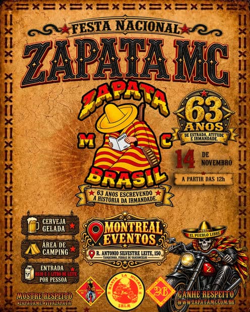Cartaz: Festa Nacional Zapata MC - 63 Anos