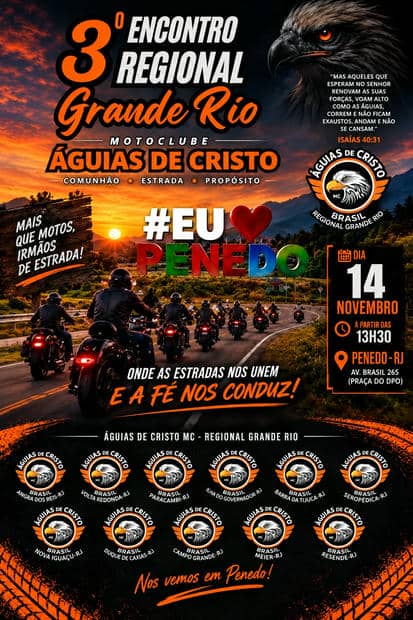 Cartaz: 3º Encontro Regional Grande Rio Águias de Cristo