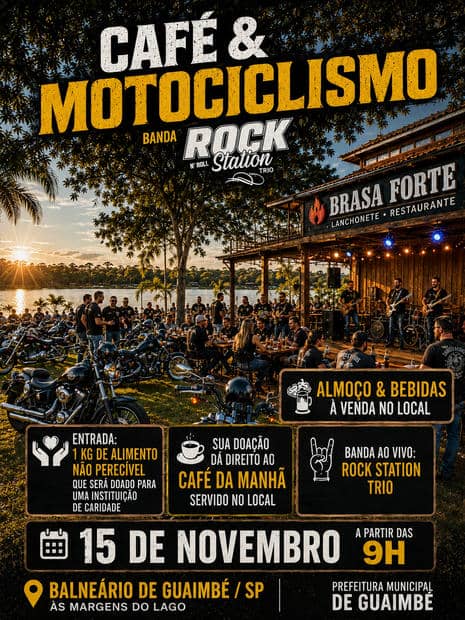 Cartaz: Café & Motociclismo