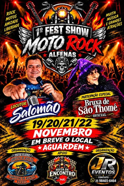 Cartaz do 1º Fest Show Moto Rock Alfenas
