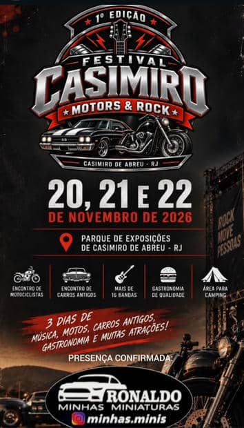 Cartaz: Festival Casimiro Motors & Rock - 1ª Edição