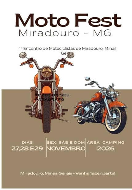 Cartaz: 1º Moto Fest Miradouro