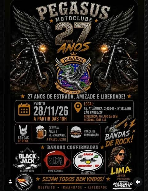 Cartaz: 27 Anos Pegasus Motoclube