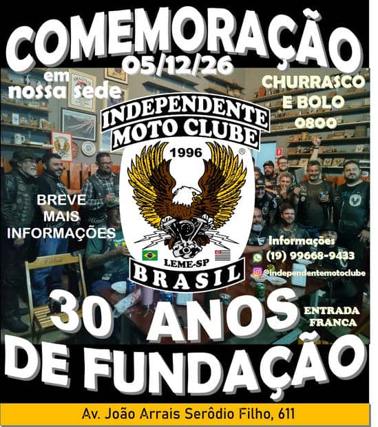 Cartaz: 30 Anos de Fundação Independente Moto Clube