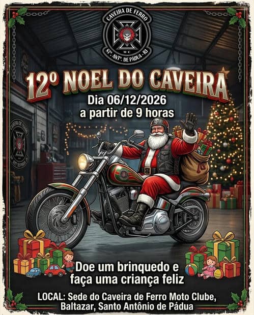 Cartaz: 12º Noel do Caveira - Caveira de Ferro MC