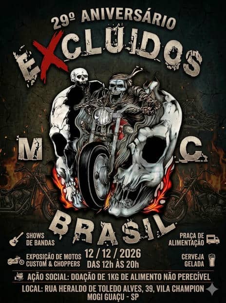 Cartaz: 29º Aniversário Excluídos MC