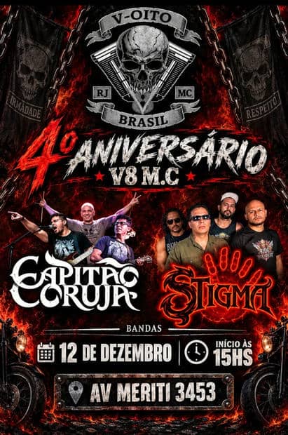 Cartaz: 4º Aniversário V8 MC