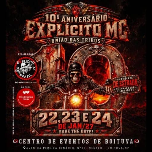 Cartaz: 10º Aniversário Explícito MC - União das Tribos