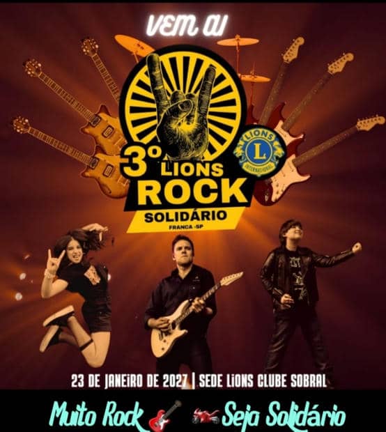 Cartaz: 3º Lions Rock Solidário
