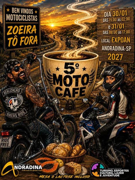 Cartaz: 5º Moto Café Andradina