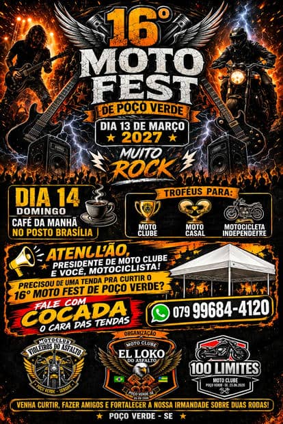 Cartaz: 16º Moto Fest de Poço Verde