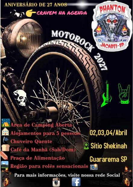 Cartaz: Motorock 2027 - Aniversário de 27 Anos Phanton MC