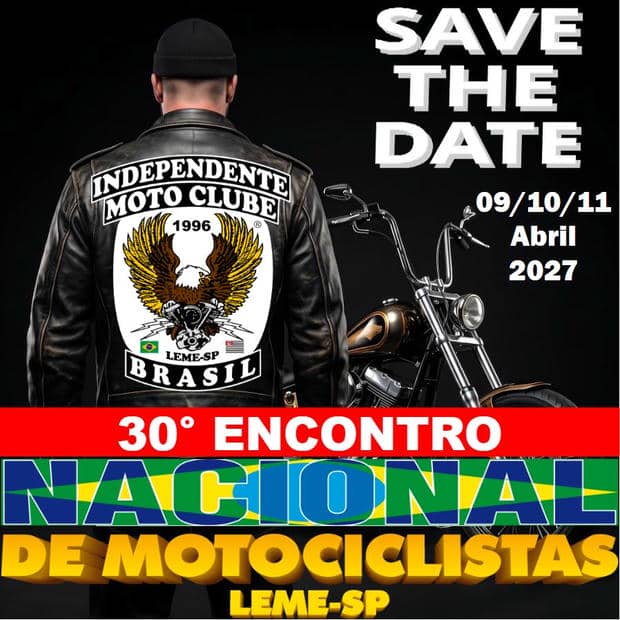 Cartaz: 30º Encontro Nacional de Motociclistas de Leme