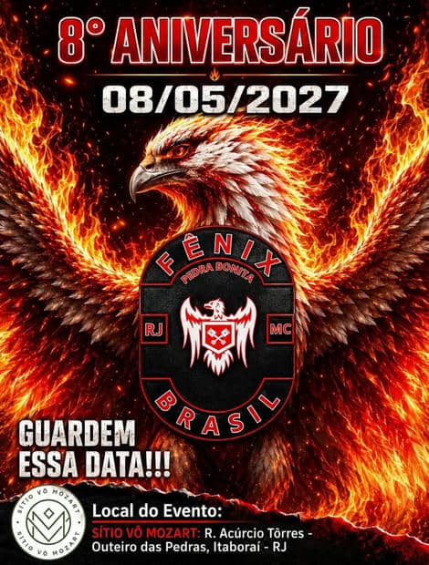 Cartaz: 8º Aniversário Fênix Pedra Bonita MC