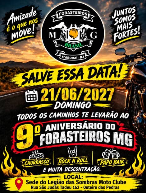 Cartaz: 9º Aniversário do Forasteiros MG