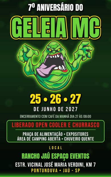 Cartaz: 7º Aniversário do Geleia MC
